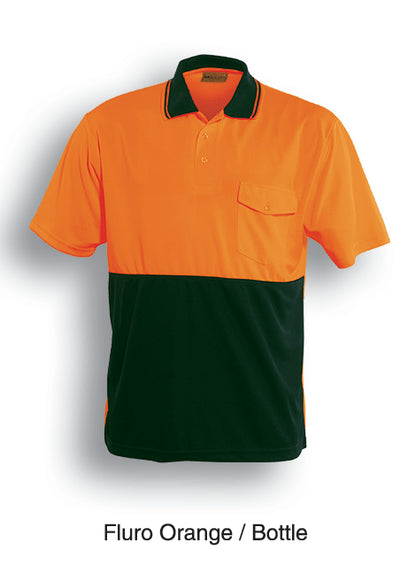 Unisex Adults Hi-Vis Safety Polo - Short Sleeve (SP0427)