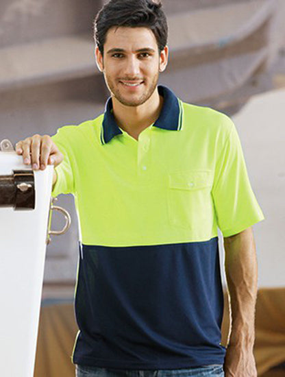 Unisex Adults Hi-Vis Safety Polo - Short Sleeve (SP0427)