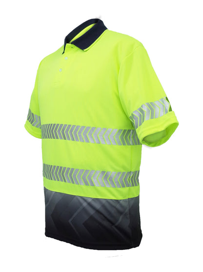 Unisex Adults Hi-Vis S/S Sublimated Reflective Polo (SP0723)