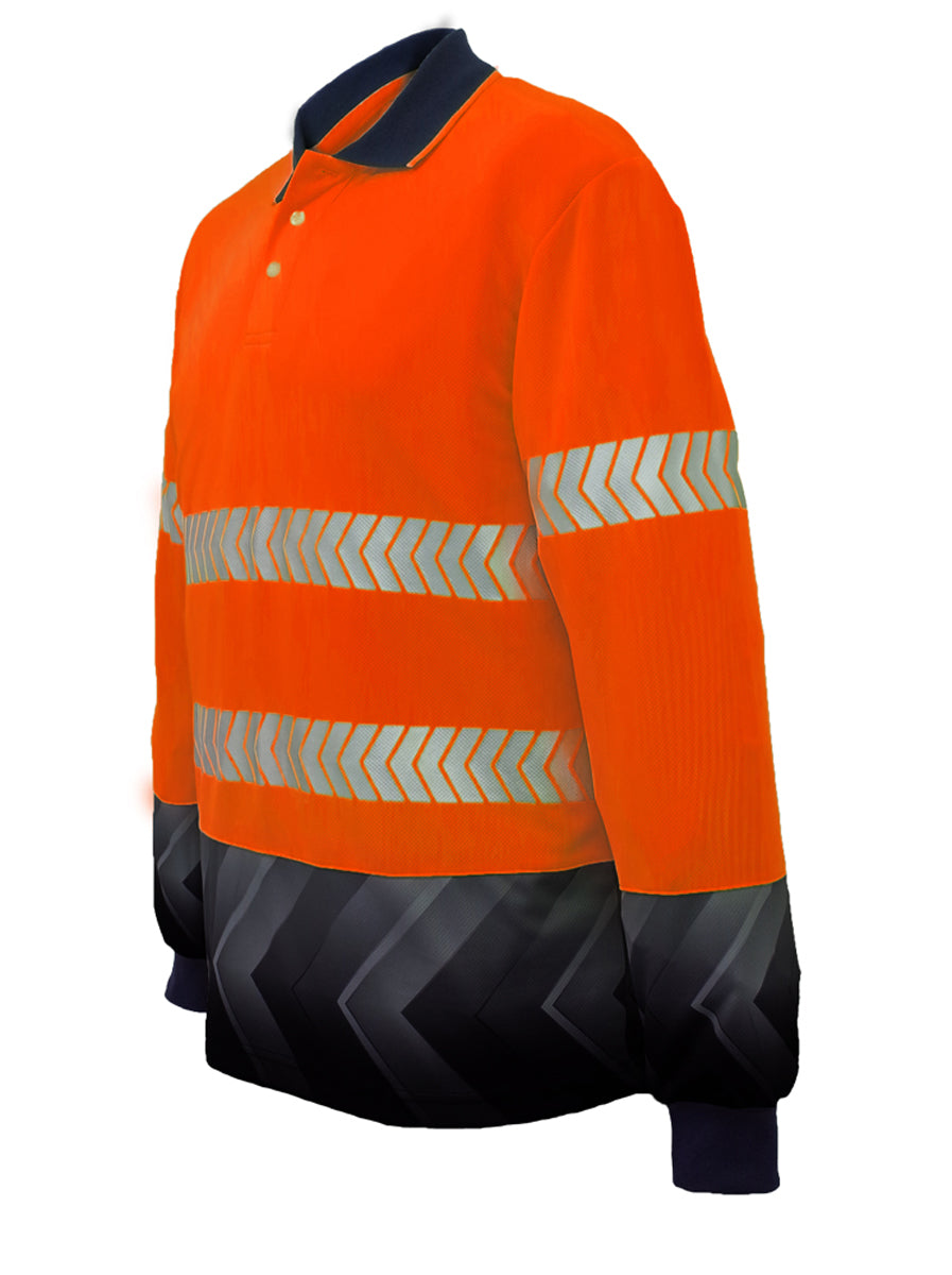 Unisex Adults Hi-Vis L/S Sublimated Reflective Polo (SP0724)
