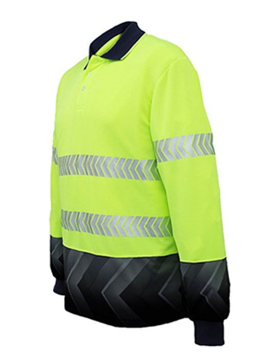 Unisex Adults Hi-Vis L/S Sublimated Reflective Polo (SP0724)