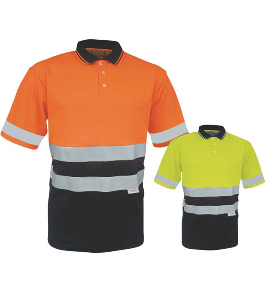 Unisex Adults Hi-Vis Polyface / Cotton back Polo With 3M Reflective Tape (SP1249)