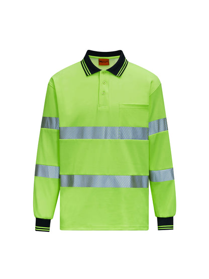 Hi-Vis Center Panel Long Sleeve Polo (SP2503)