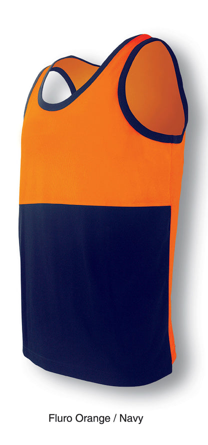 Unisex Adults Hi-Vis Polyface / Cotton Back Singlet (ST0540)