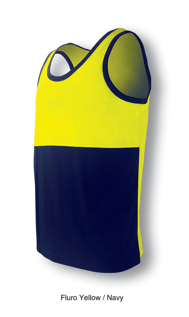 Unisex Adults Hi-Vis Polyface / Cotton Back Singlet (ST0540)