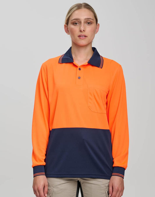 SW05CD High Visibility Long Sleeve Polo - SW05CD