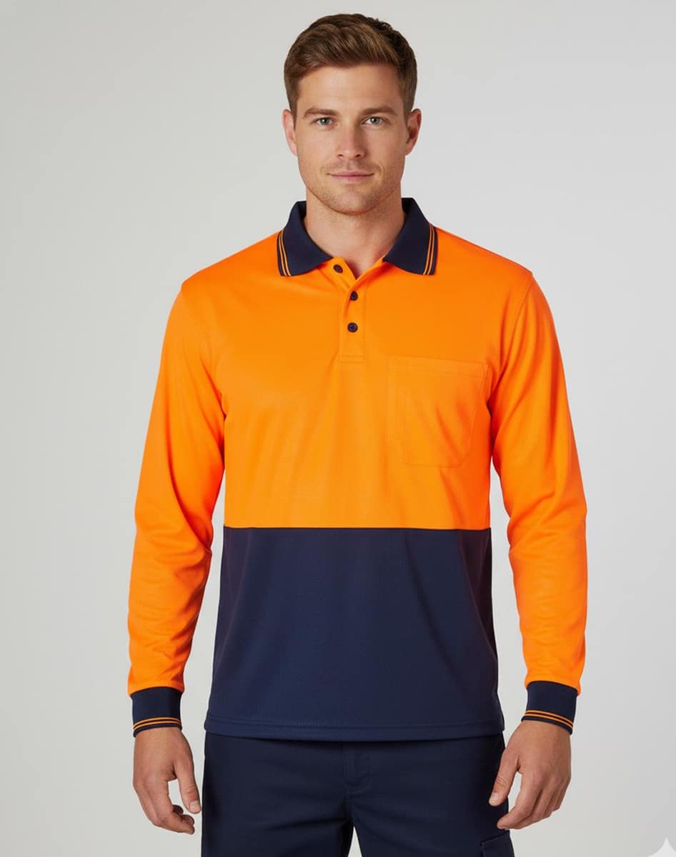 SW05CD High Visibility Long Sleeve Polo - SW05CD