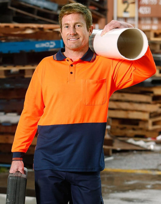SW05TD High Visibility Long Sleeve Polo - SW05TD
