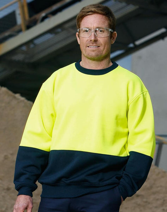 SW09 HI-VIS 2 TONE CREW NECK - SW09