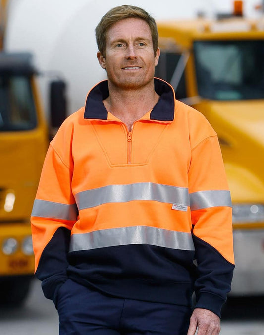 SW14 HI-VIS LONG SLEEVE FLEECE SWEAT - SW14