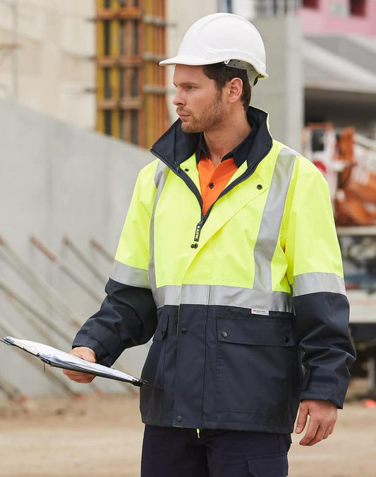SW18A HI-VIS SAFETY JACKET WITH MESH LINING & 3M TAPES - SW18A