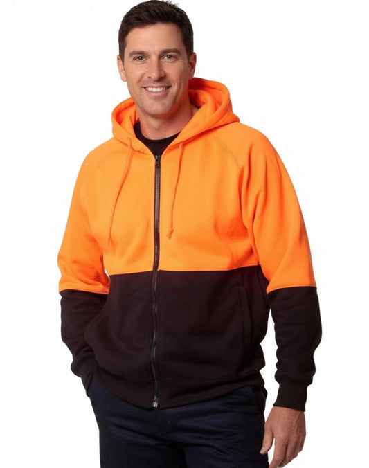 SW24 HI-VIS TWO TONE FLEECE HOODIE - SW24