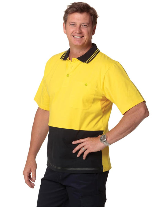 SW35 Cotton Jersey Two Tone Safety Polo - SW35