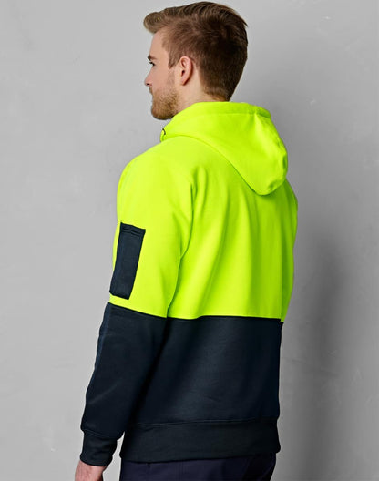 SW38 HI-VIS TWO TONE FLEECY HOODIE UNISEX - SW38