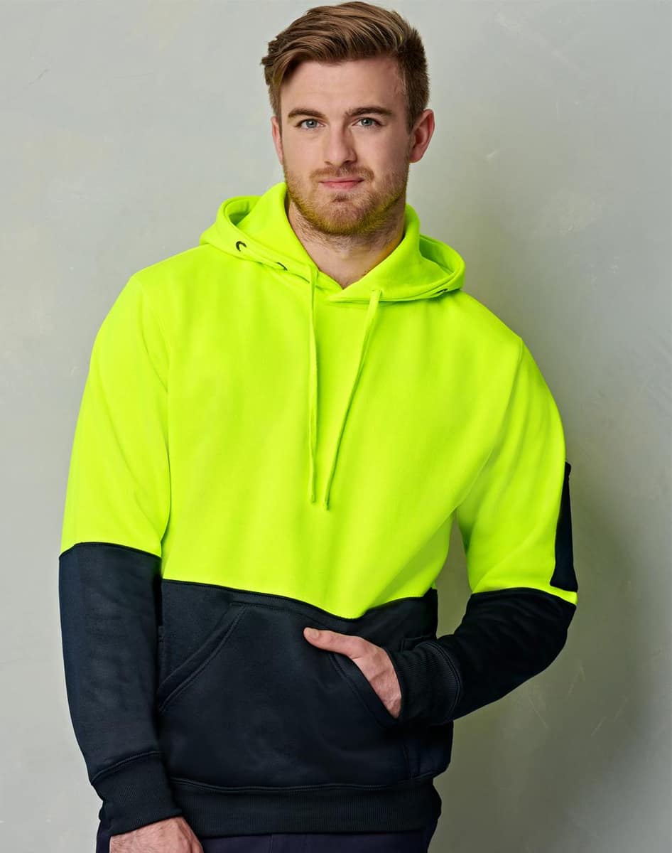 SW38 HI-VIS TWO TONE FLEECY HOODIE UNISEX - SW38