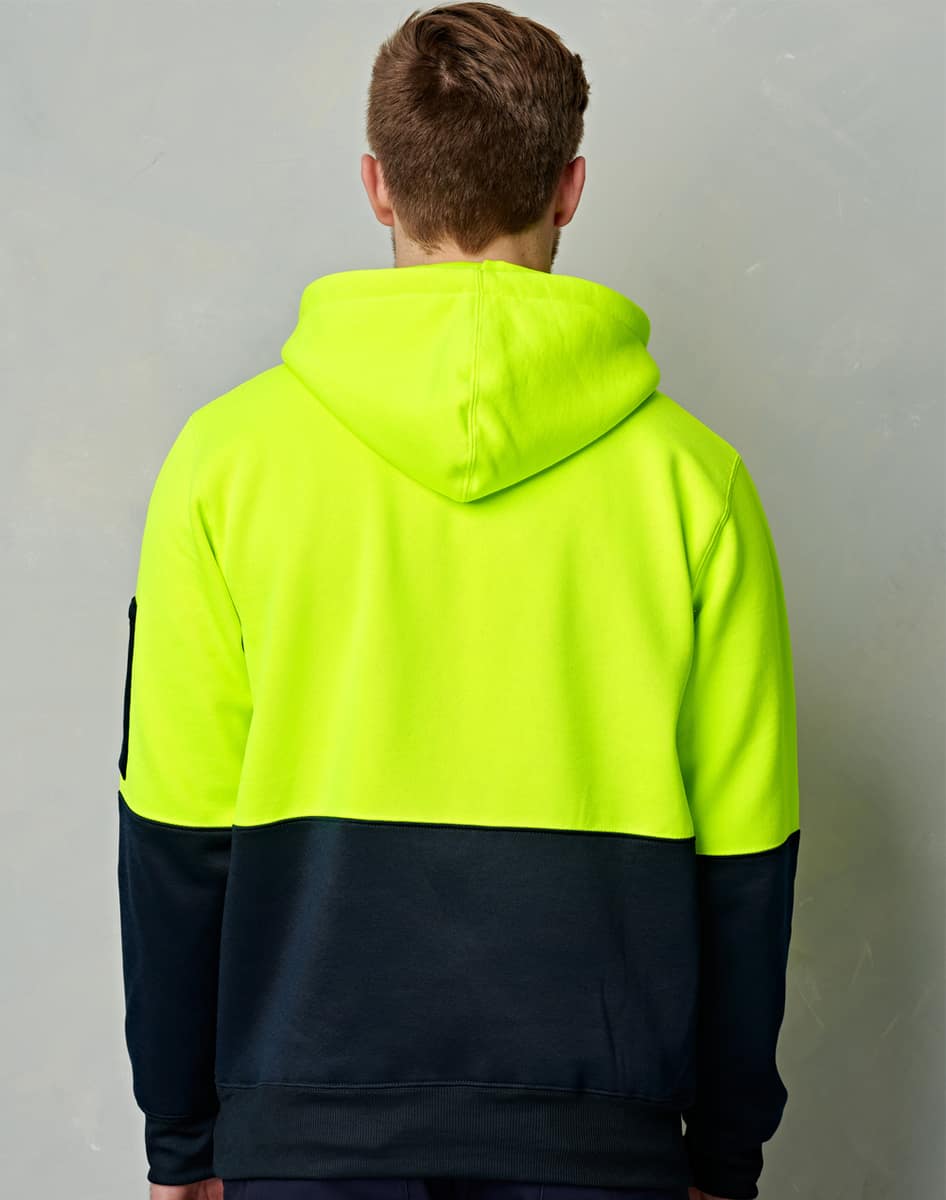 SW38 HI-VIS TWO TONE FLEECY HOODIE UNISEX - SW38