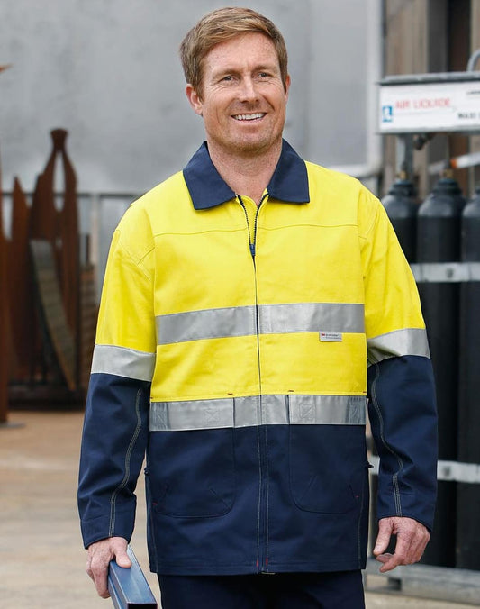 SW46 HI-VIS COTTON JACKET WITH 3M TAPES - SW46