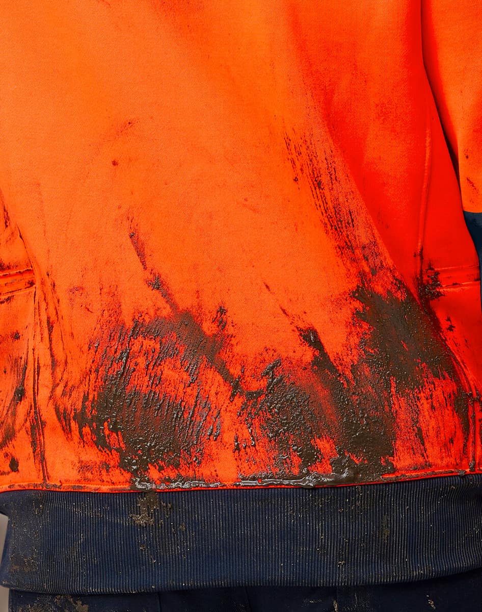 SW91 HI-VIS TWO TONE WATER RESISTANT FLEECE HOODIE - SW91