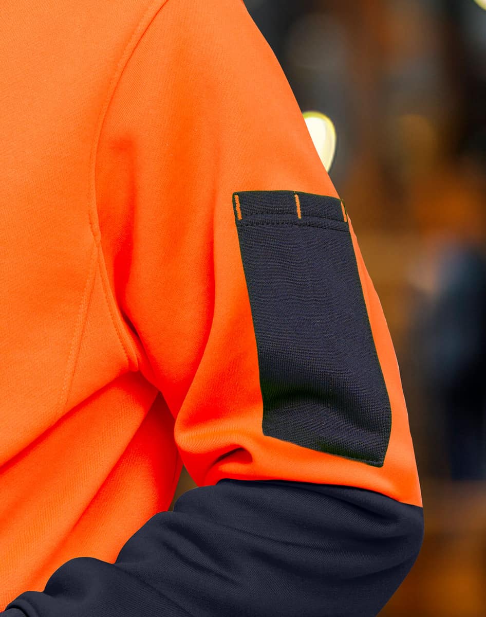 SW91 HI-VIS TWO TONE WATER RESISTANT FLEECE HOODIE - SW91
