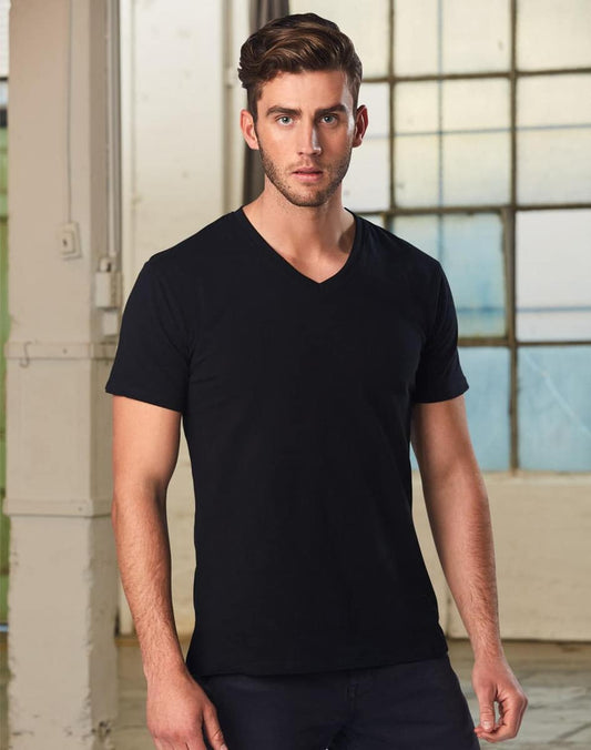 TS07A MEN'S V-NECK TEE - TS07A