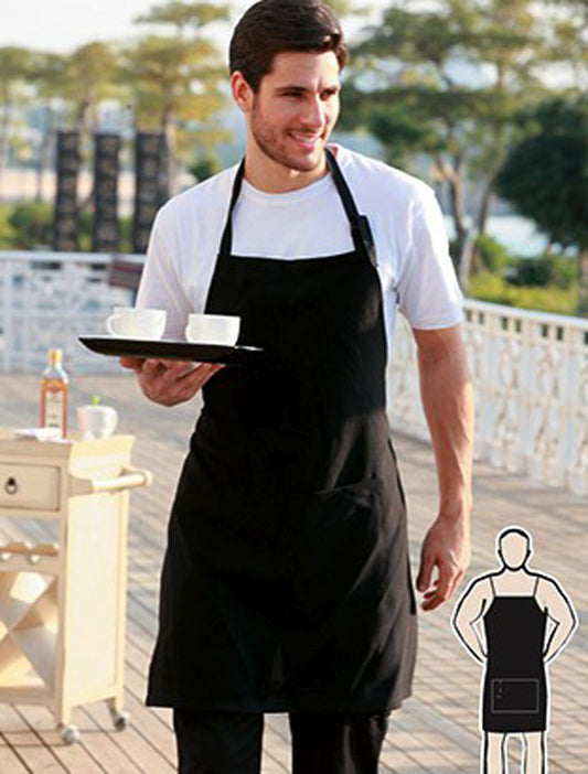 Cotton Drill Full Bib Apron - With Pocket (WA0396)