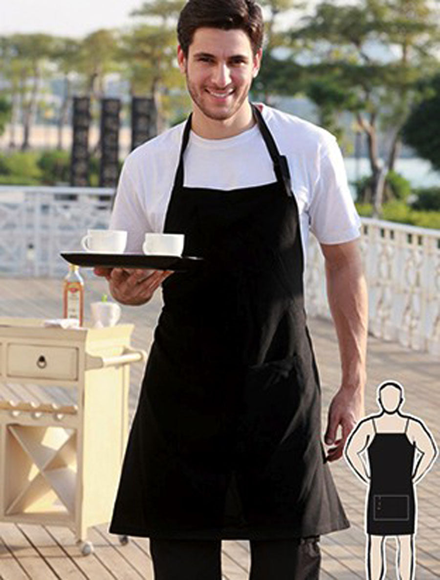 Polyester Drill Full Bib Apron - With Pocket (WA0677)