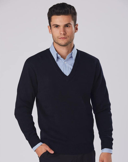 WJ01 Unisex Wool/ Acrylic V-Neck Jumper - WJ01