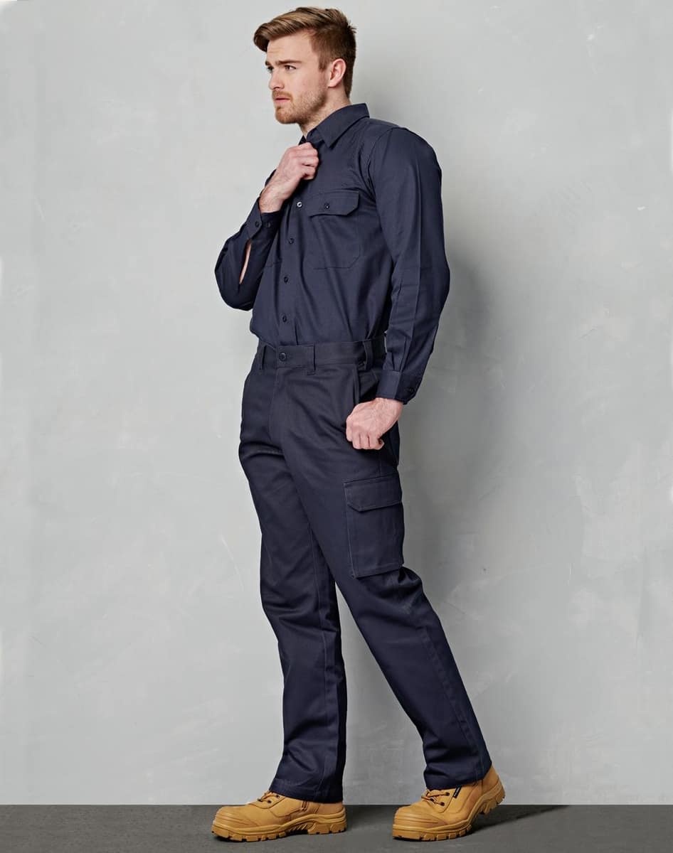 WP07 MEN'S HEAVY COTTON PRE-SHRUNK DRILL PANTS Regular Size - WP07