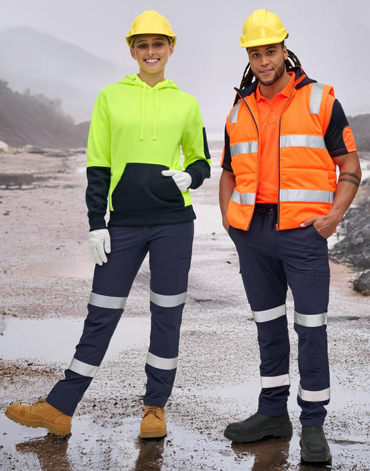 WP30HV Unisex DWR Water Repellent Flexi Work Pants with Tapes - WP30HV