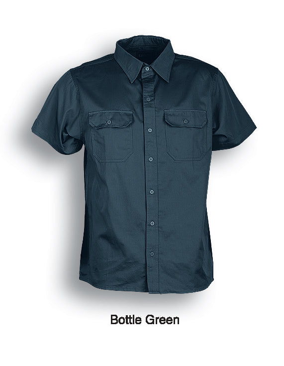 Unisex Adults Cotton Drill Work Shirt S/S (WS0679)