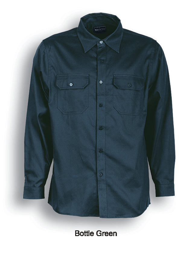 Unisex Adults Cotton Drill Work Shirt L/S (WS0680)