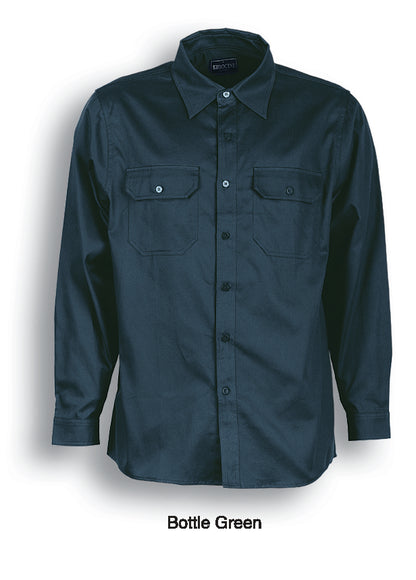 Unisex Adults Cotton Drill Work Shirt L/S (WS0680)
