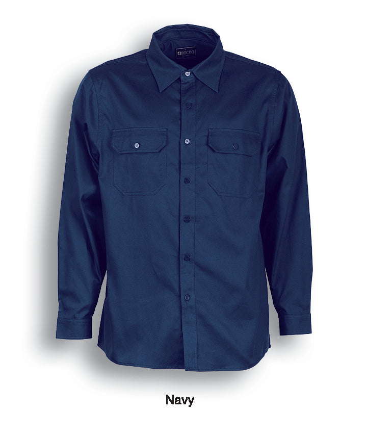 Unisex Adults Cotton Drill Work Shirt L/S (WS0680)