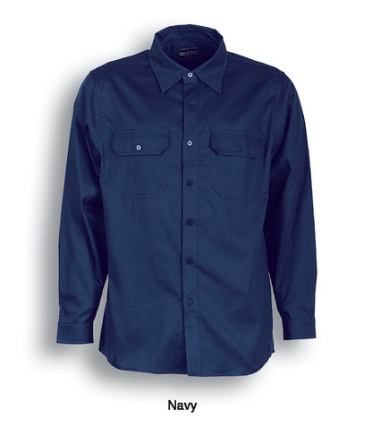Unisex Adults Cotton Drill Work Shirt L/S (WS0680)