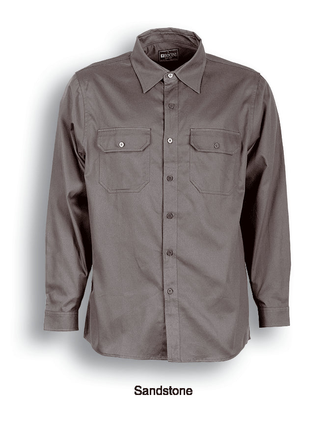 Unisex Adults Cotton Drill Work Shirt L/S (WS0680)