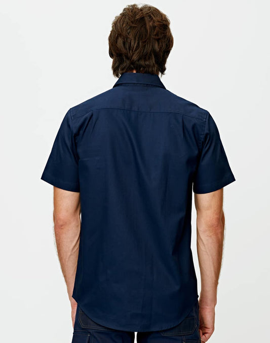 WT03 Cotton Drill Short Sleeve Work Shirt - WT03
