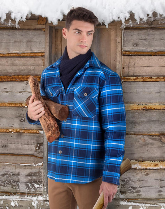 WT07 UNISEX QUILTED FLANNEL SHIRT-STYLE JACKET - WT07