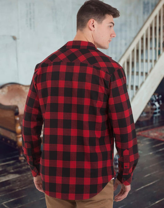 WT11 UNISEX CLASSIC FLANNEL PLAID LS SHIRT - WT11