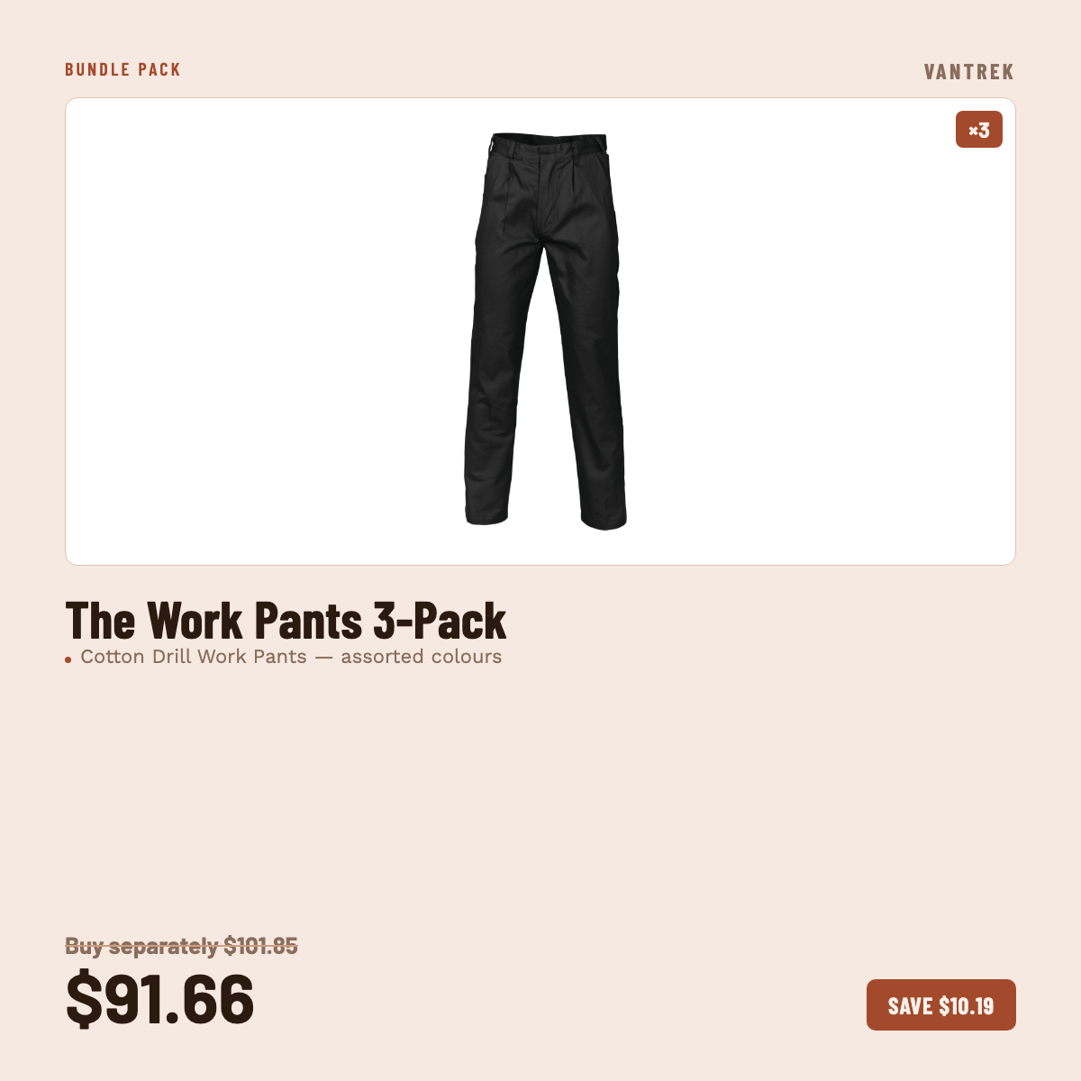 The Work Pants 3-Pack